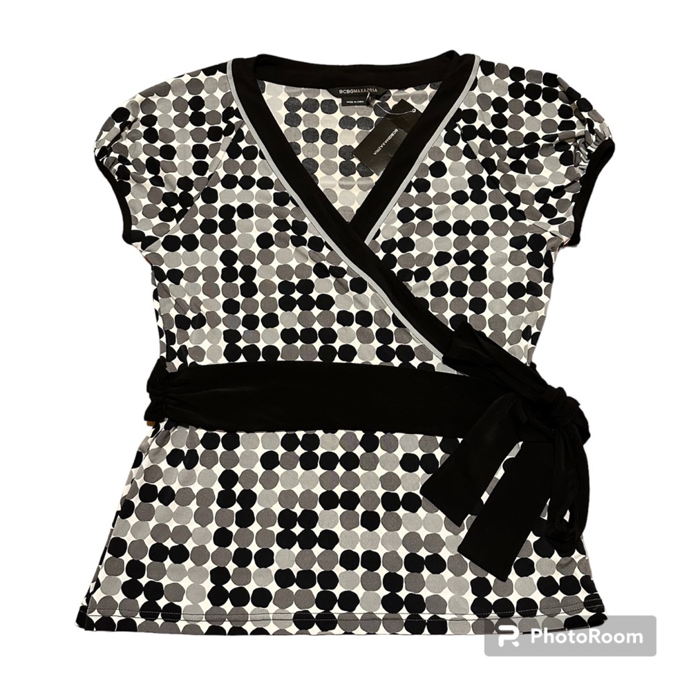 BCBGMaxAzria NWT Women’s Polka Dot Top SZ L